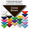 22"x22"x29" Blank Cocoa Brown Solid Imported 100% Cotton Pet Bandanna